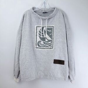 VTG sailing print pullover sweater